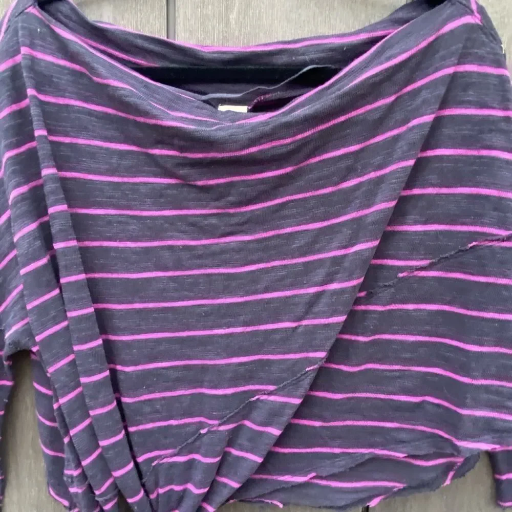 Free People Love Lane‎ Striped One Shoulder Top